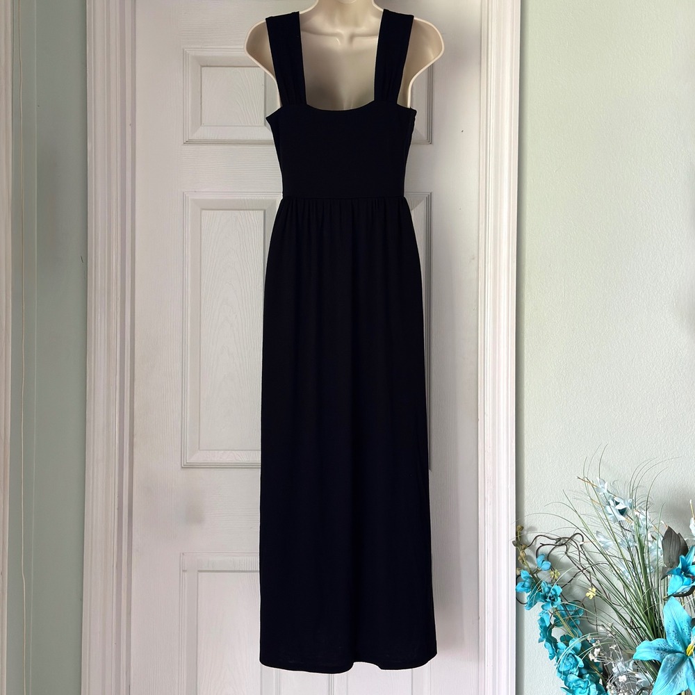 Miss Tina Maxi Dress Women XS Black Twist Front V-Neck Sleeveless MT5673 - Picture 4 of 4